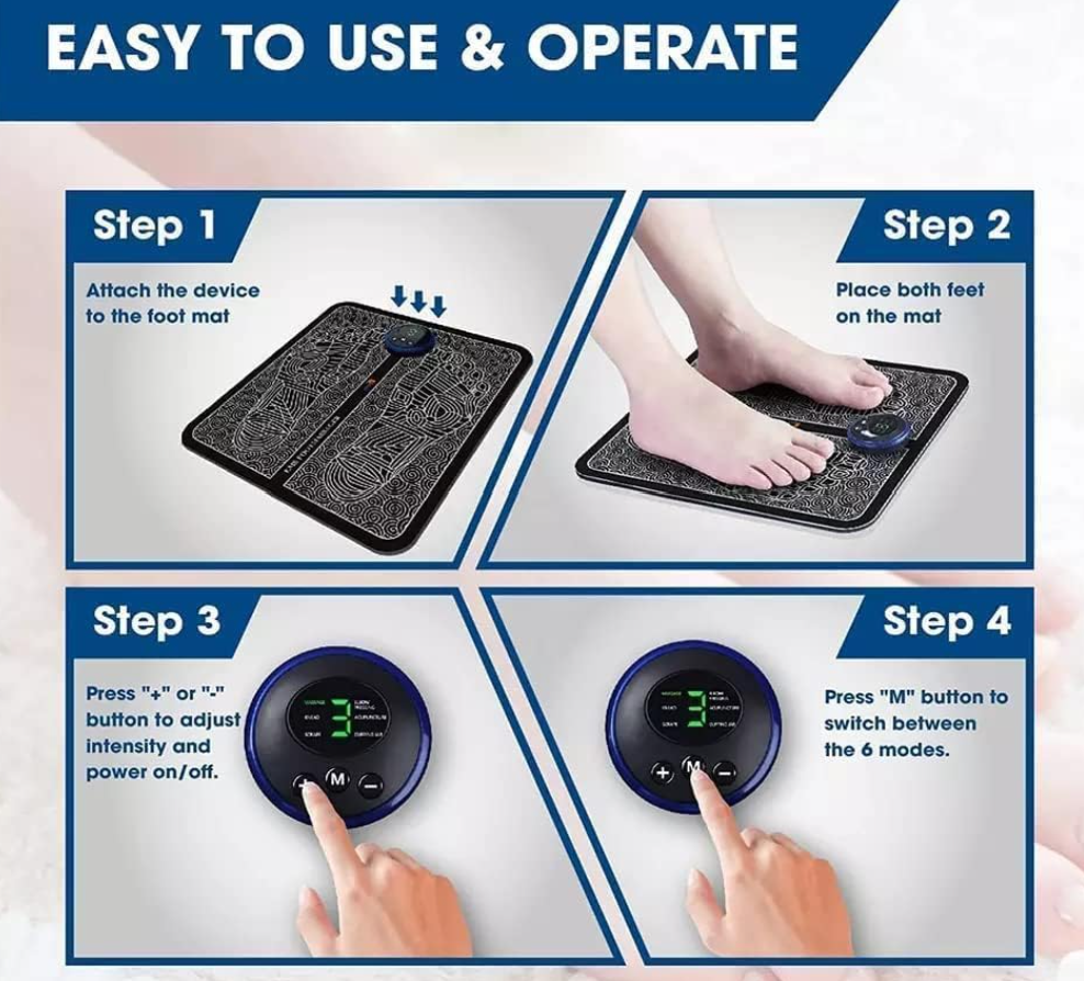 Electric Ems Foot Massager Pad