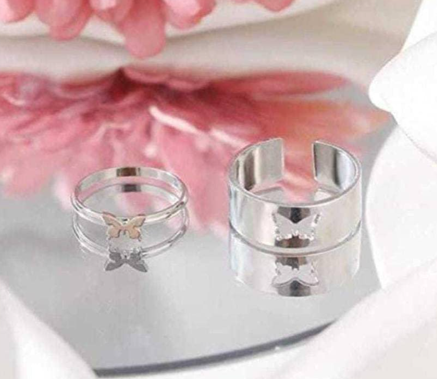 Trending Korean Butterfly Couple Ring