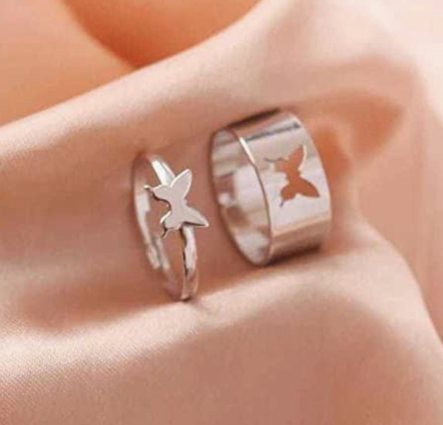 Trending Korean Butterfly Couple Ring